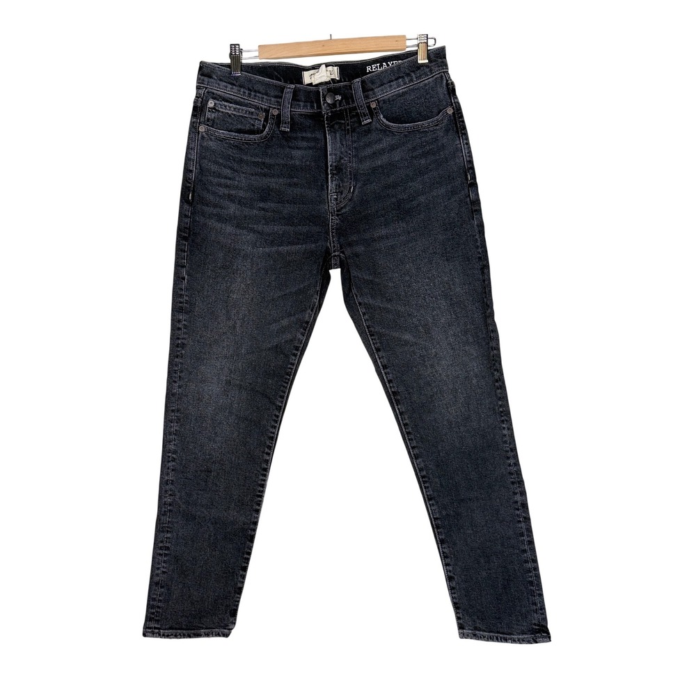 Madewell‎ Relaxed Taper Jeans Mens 31x32 Lunar Washed Black G8264 Denim Pants